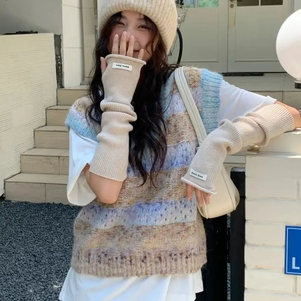 New Soft Long Fingerless Gloves Fine Casual Arm Warmer Mitten Clothes Glove for Women Girls