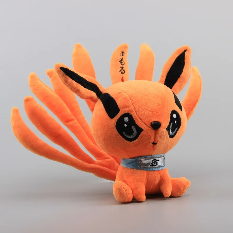 Kurama boneca de pelúcia dos desenhos animados brinquedo bonito macio recheado kyuubi raposa boneca de pelúcia para crianças presente aniversário 20cm