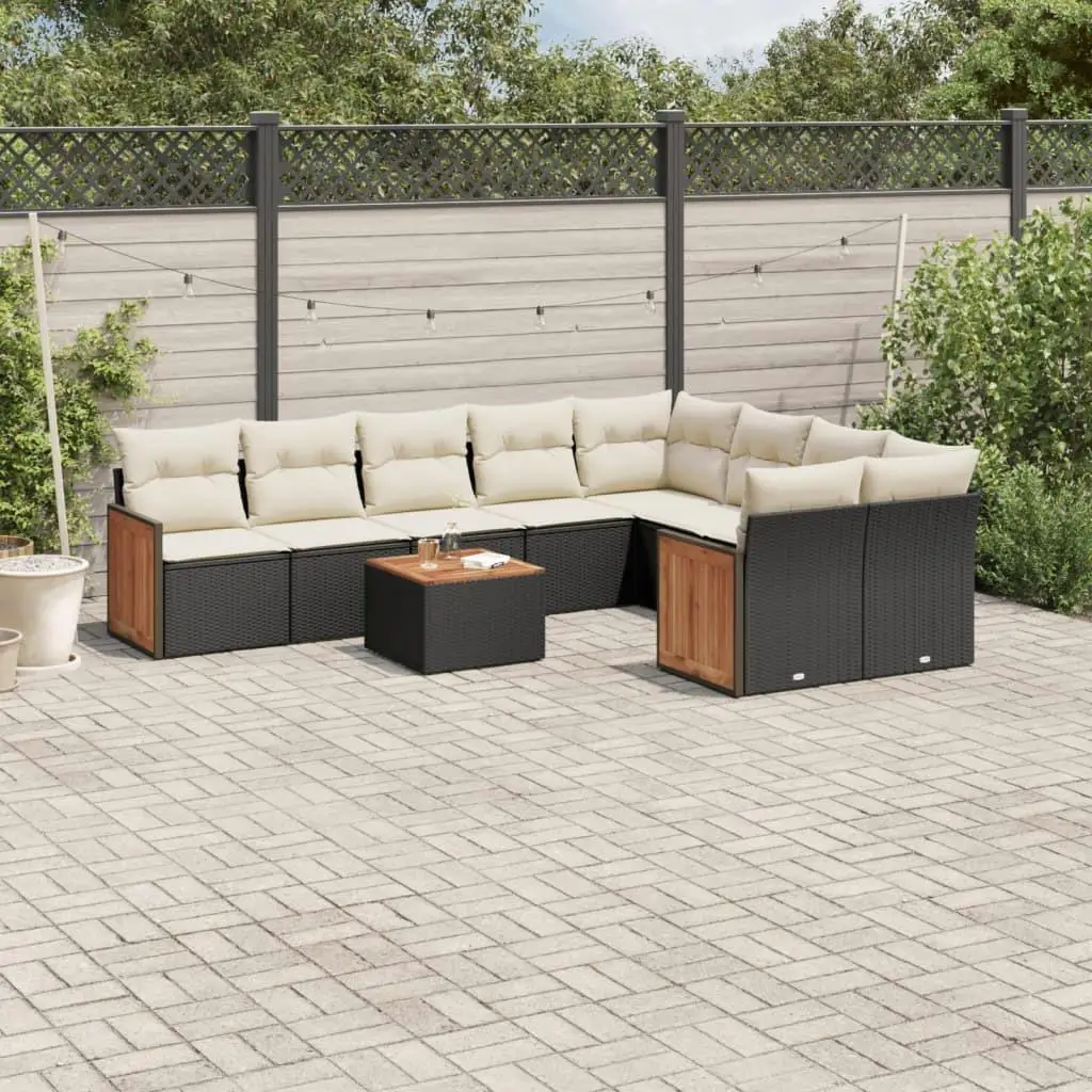 

Stylish Black and Cream Garden Sofa Set Outdoor Furniture Comfortable Seating for Patio Balcony and Garden Use