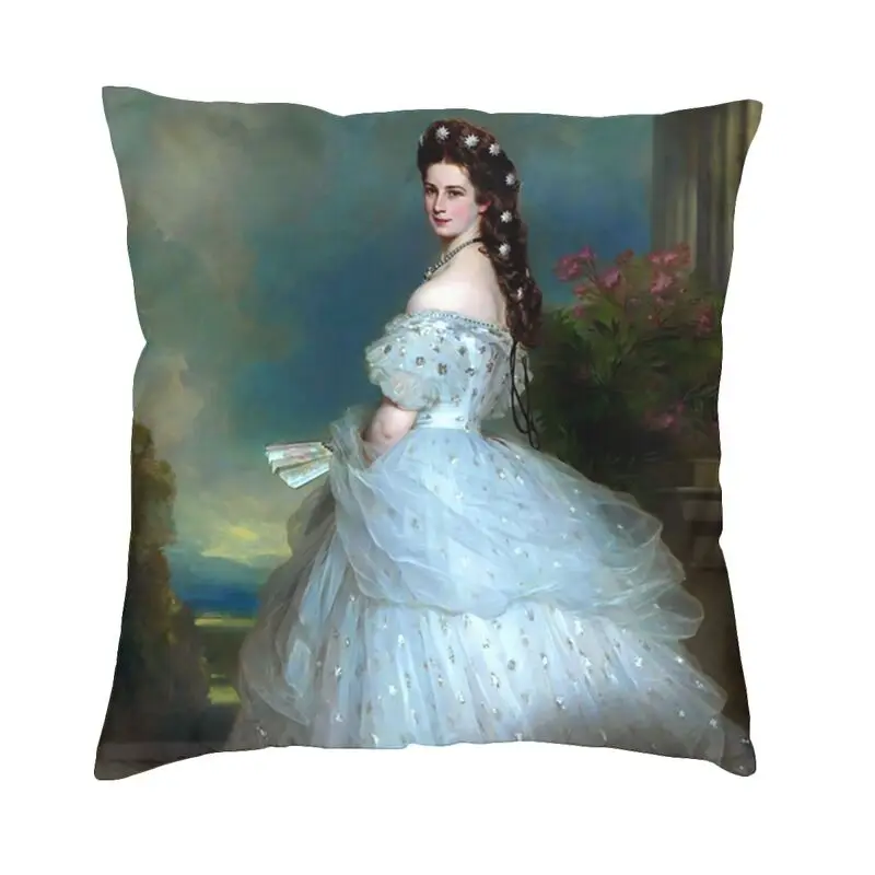 Portrait Of Empress Elisabeth Of Austria Cushion Cover 45x45 Home Decor 3D Printing Franz Xaver Winterhalter Throw Pillow Case