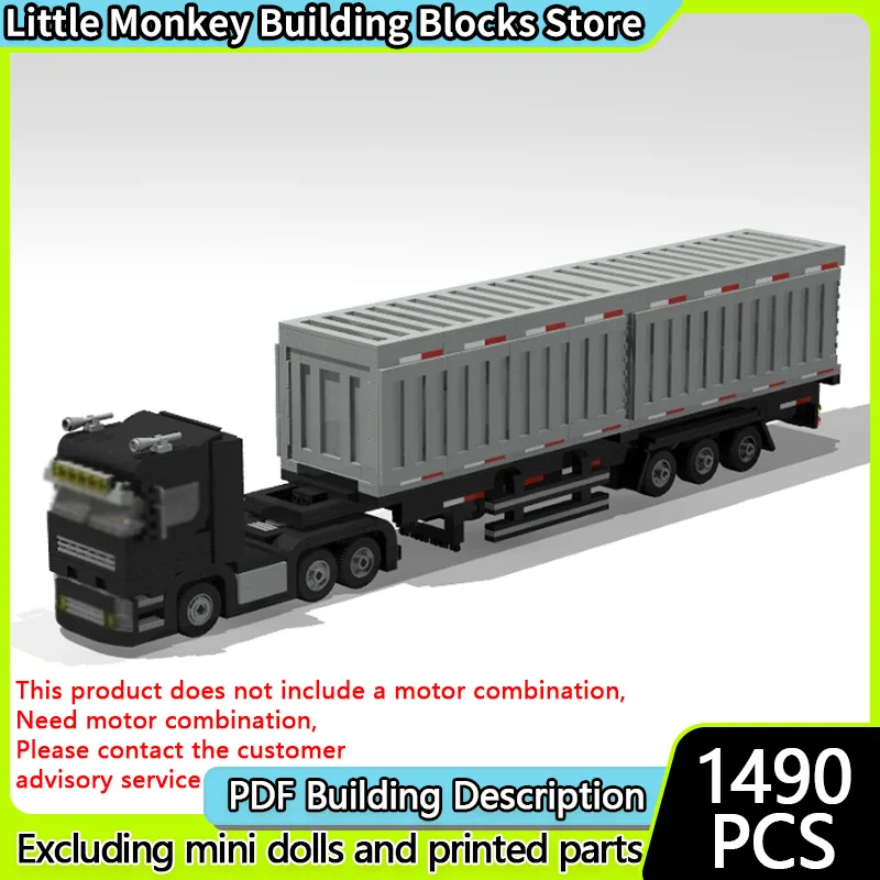 

City Car Model MOC Building Bricks Classic Container Truck Modular Technology Children Holiday Gifts Assemble Toys Suit