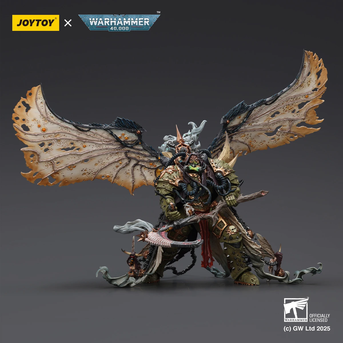 

[Ship From US]HIPLAY JOYTOY Warhammer 40K Mortarion Daemon Primarch of Nurgle The Lantern and Silence 1/18 Action Figure