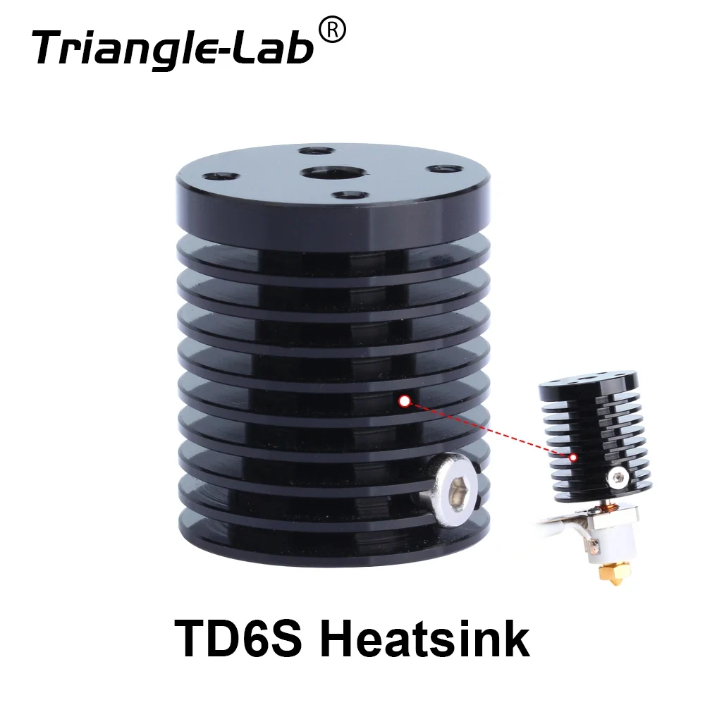 Trianglelab TCHC TD6S Heatsink Compatible with TCHC TD6S Hotend TUN Nozzle Thin-wall Bi-Metal Heatbreak 3D Printer