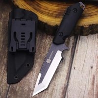 WPKOPYA (U.S.A )German D2 outdoor hunting straight knife, Bush tactical knife +k sheath, camp survival knife, EDC tool knife