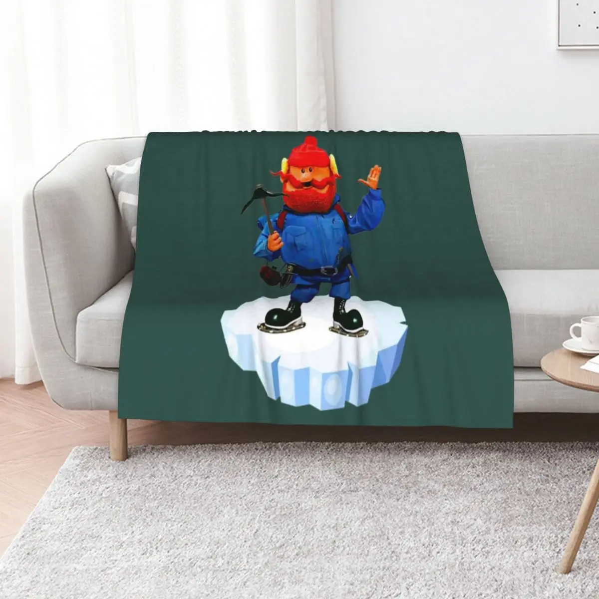 Yukon Cornelius T-ShirtYukon Cornelius Throw Blanket anime Cute Plaid Bed linens For Baby Hairy Furry Blankets
