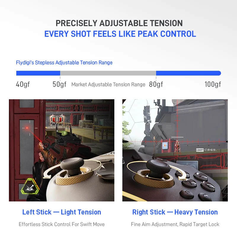 Flydigi Vader 4 Pro White Black Gamepad Athletic Elite Handle Wireless Gaming Controllers With Hall Rocker For Mobile Switch PC