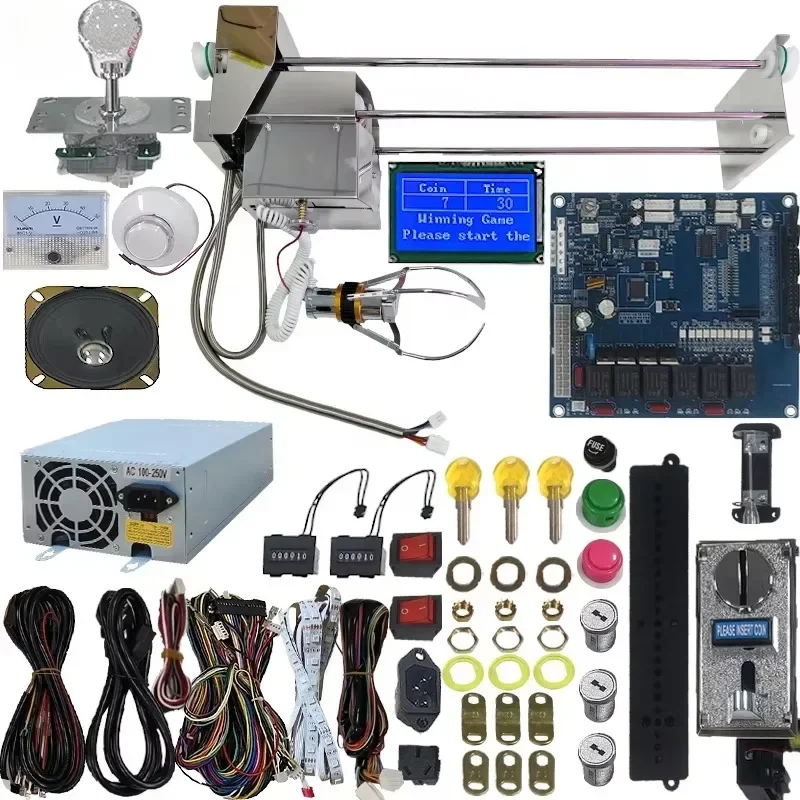 Kit completo de máquina de grúa XXL Arcade de monedas con tablero principal y premios Vending y repuestos de regalo