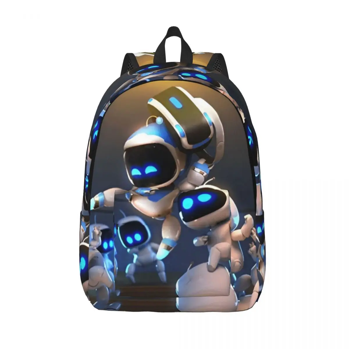 Cute Astrobots Game for Teens Student School Bookbag Canvas Daypack Elementary High College Outdoor