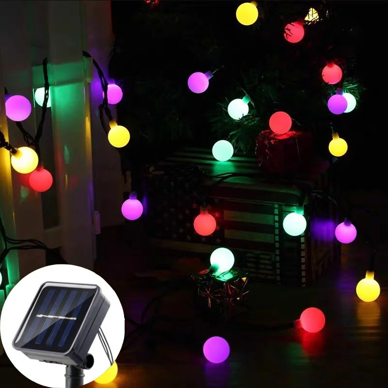 Fairy Lights LED Round Ball Light Solar Globe Lights for Garden Wedding Party Christmas Decoration Solar Outdoor String Lights