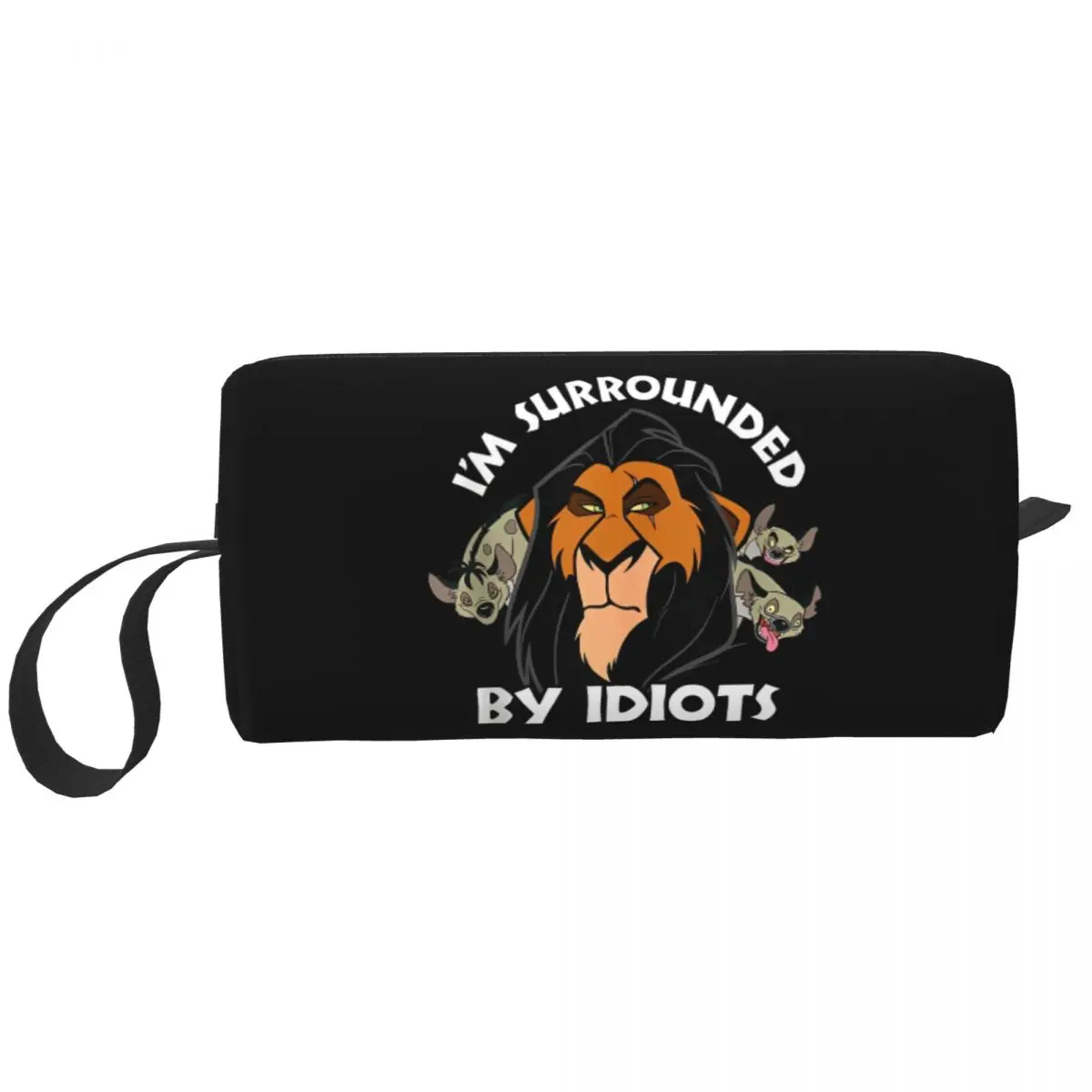 The Lion King Surrounded By Idiots Makeup Pouch For Makeups Cute Portable Zipper Cosmetic Bags Graphic Woman's Storage Organizer