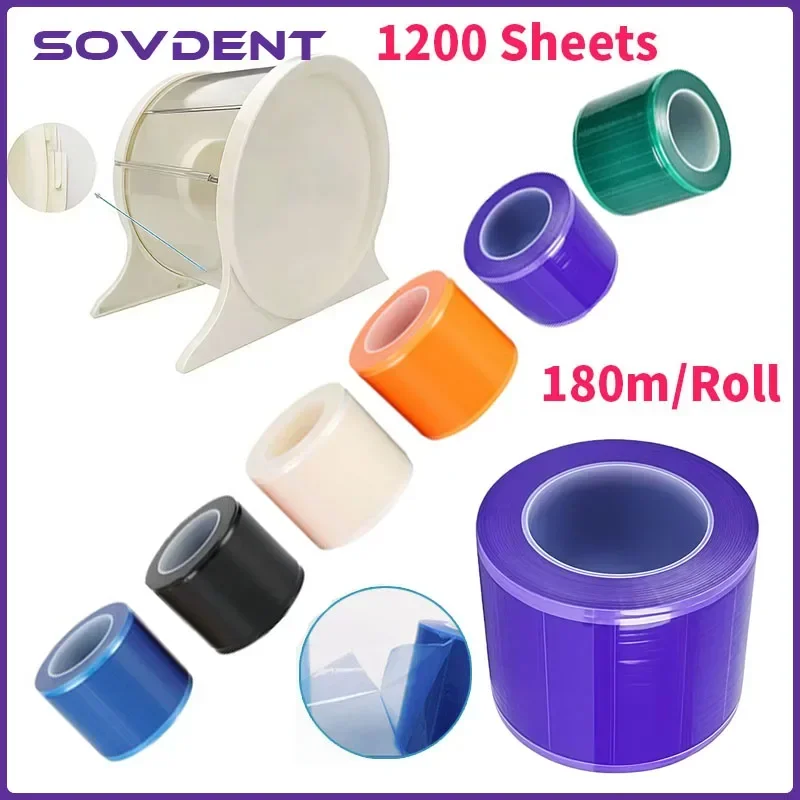 1200Pcs/roll Dental Barrier Film Covers Plastic Anti-fouling Film Adhesive Band Tattoo Clear Covers Dental Protect Tape Clear Wr