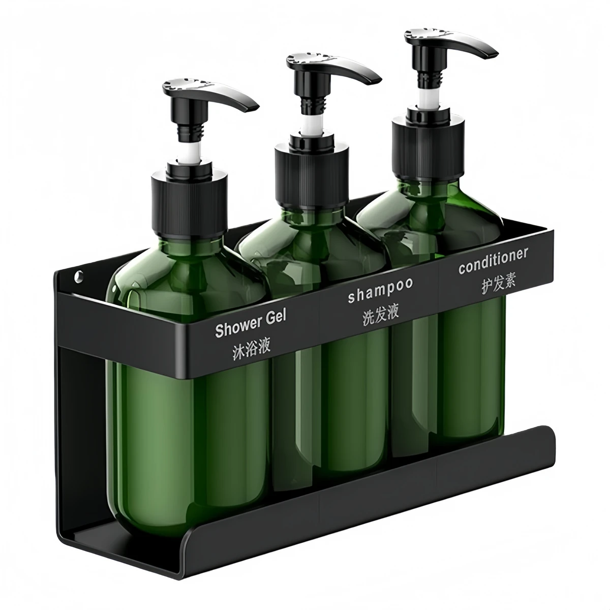 Manual Soap Dispenser For Shampoo Liquid Dispenser Manual Pump Bottle Space-saving Design Sturdy Mounting System