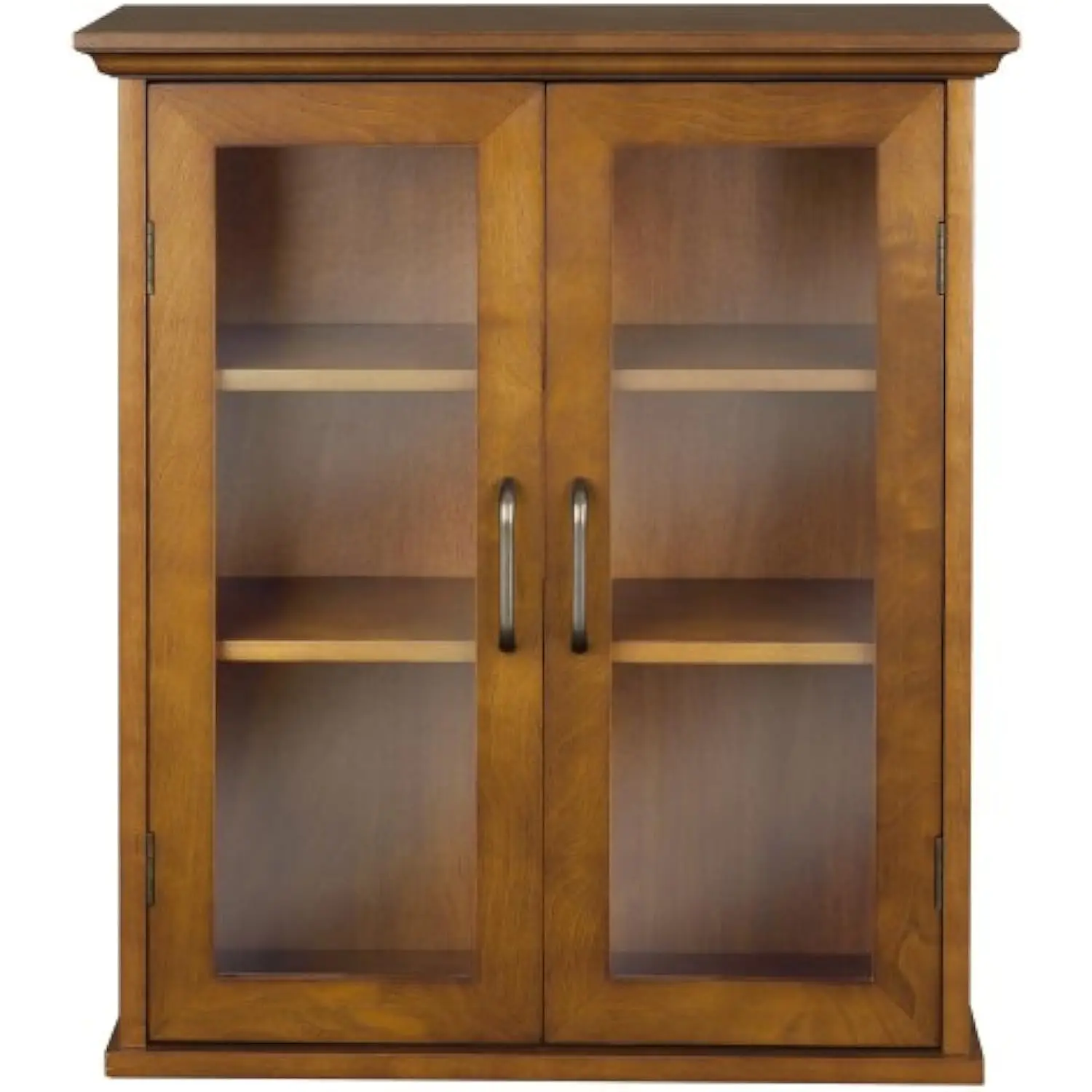

Avery Wooden over the Toilet Bathroom Removable Wall Medicine Cabinet with 2 Adjustable Shelves 3 Storage Spaces 2 Glass-Panel