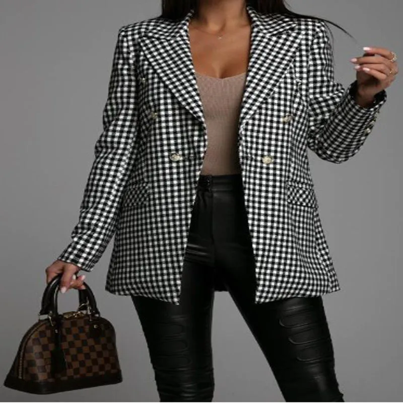 Women's New Fashion Casual Top Mid Length Style Style Suit Coat Style Commuting Slim Fit Versatile