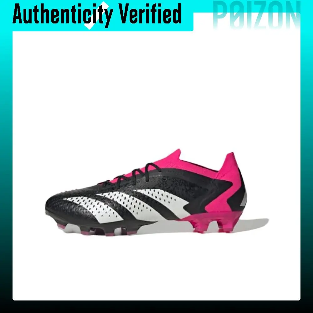 Adidas Predator Accuracy.1 Soccer Shoes Men's Low Top Black Pink White GW7070