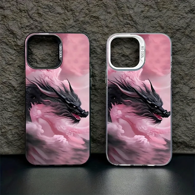

Black Dragon phone case for iPhone 17 16 15 14 13 12 11 Pro/ Max/Plus shock-proof rear cover anti-fingerprint
