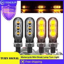 Mini Motorcycle LED Turn Signal Lights Amber Flowing Directional Signal Lamp Intermitentes Motorcycle 12V Lamp Turn Light