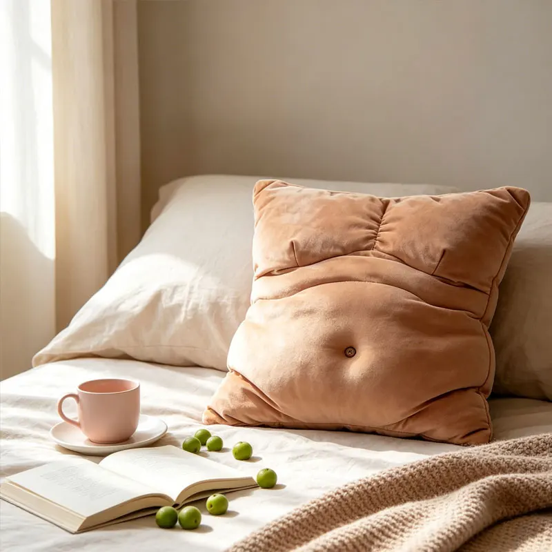 40cm Velvet Simulation Big Belly Pillow With Filling Home Decoration Living Room Sofa Bed Cushion Pillow Creative Gift 2026