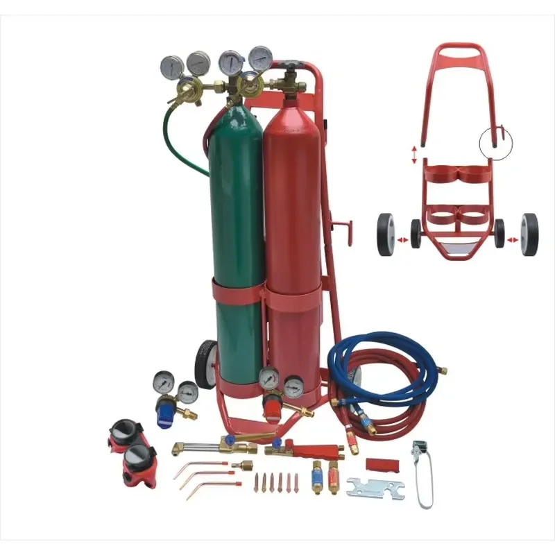 2026for Uweld 10L Cylinder Cart Portable Acetylene Welding Cutting Kit 2023