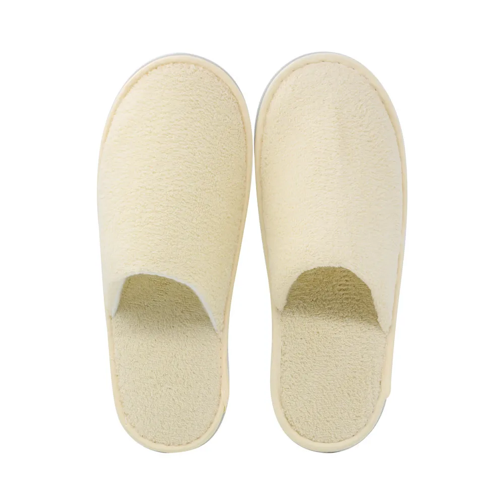 

Hotel Disposable Slippers Coral Velvet Winter Thickening Home Hospitality Home Floor Non-slip Products Single Random Color