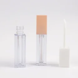 4ml Square Empty Liquid Lipstick Tube Bottle Glass Lip Gloss Refillable Bottle Lip Gloss Tube Lipstick Packaging Tube Lipgloss