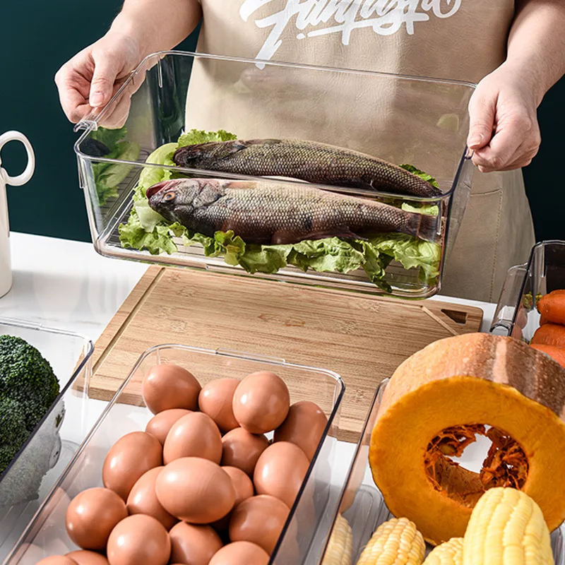 

Transparent refrigerator storage box, classified storage box, frozen vegetable food preservation box