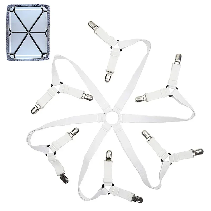 

Home Adjustable Elastic Bed Sheet Fixing Clip Sofa Mattress Cover Corner Holder Clip Fastener Mattress Feets Organize Gadgets