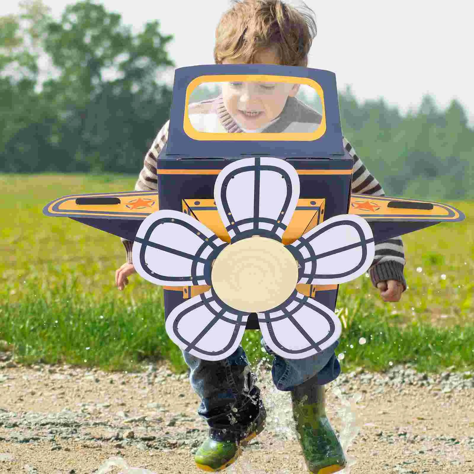 Children Wearing Airplane Aircraft Toy Wearable Car Sports Educational Plaything Paper Happy Childhood