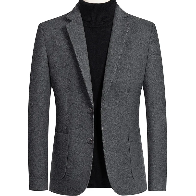 Mężczyźni kaszmirowe garnitury płaszcze marynarki kurtki garnitur w stylu Business Casual płaszcze z wełny jakości mężczyzna Slim Fit Blazers kurtki