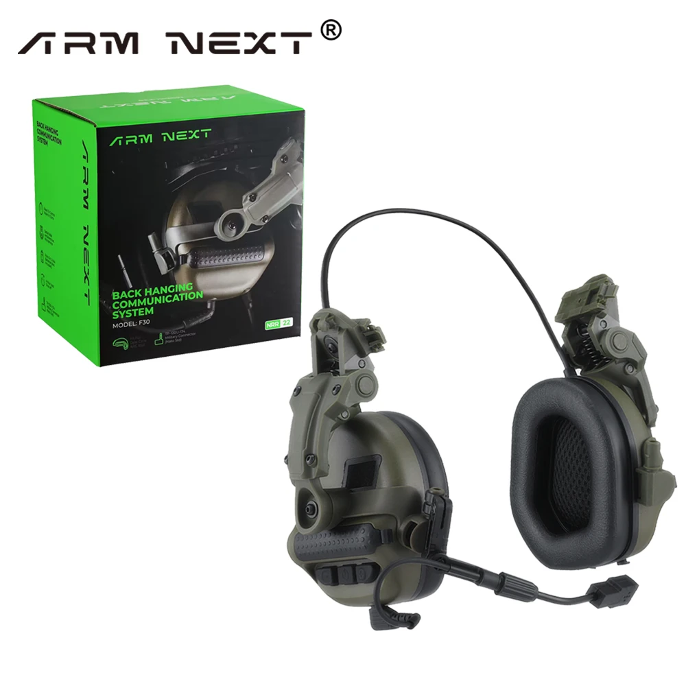 ARM NEXT F30 Communication Earmuffs Active Noise Reduction Headset for Shooting Electronic Hearing Protector Helmet Mounted Ver