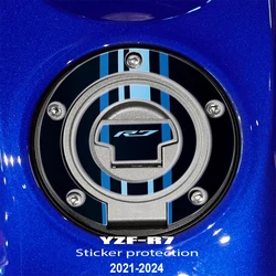 YZF R7 Fuel Tank Sticker Oil Gas Cap 3D Decal Cover Protector Waterproof For R7 YZF R7 YZFR7 2021 2022 2023 2024