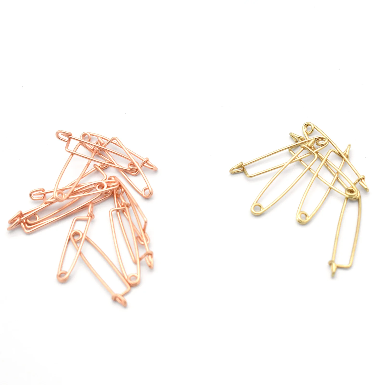 

30PCS Rose Gold Safety Pin Brooch Bulk Metal Small Pins For Sewing Fastener Purses Clothes Bag Backpack Accessories DIY 35mm