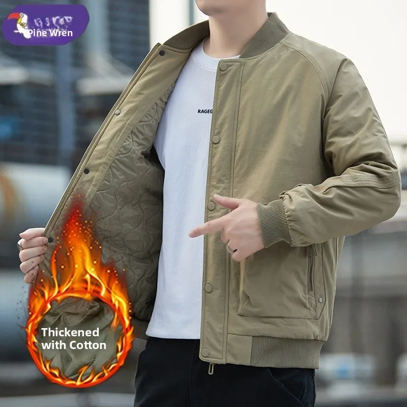 

TUCANO 2025 Осенне-зимняя мужская бейсбольная куртка с хлопковым наполнителем, повседневная, с воротником-стойкой, универсальная рабочая одежда, утолщенная, из полиэфирного волокна