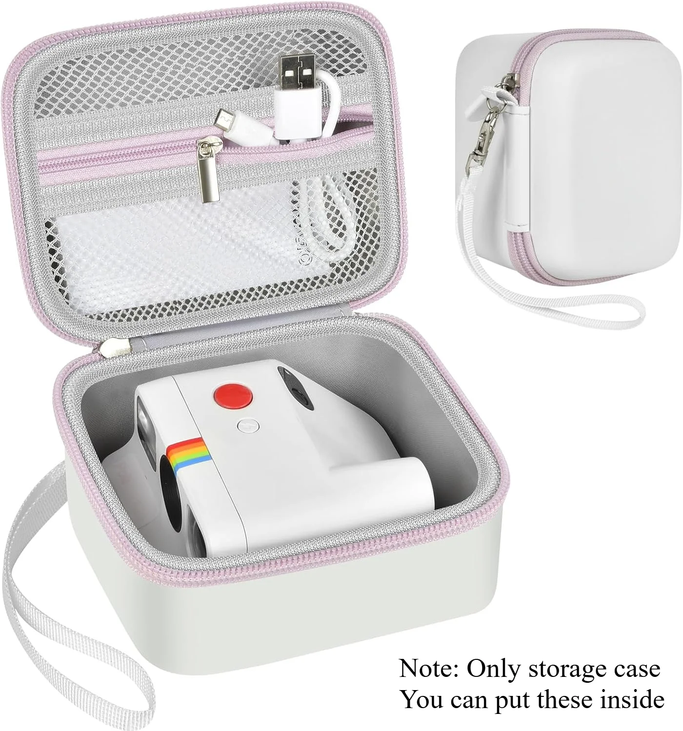 Digital Camera Case for Polaroid Go Generation 2 Gen 2/9035/9071/9070 Instant Mini Camera, Instax Film Cameras Storage with Mesh