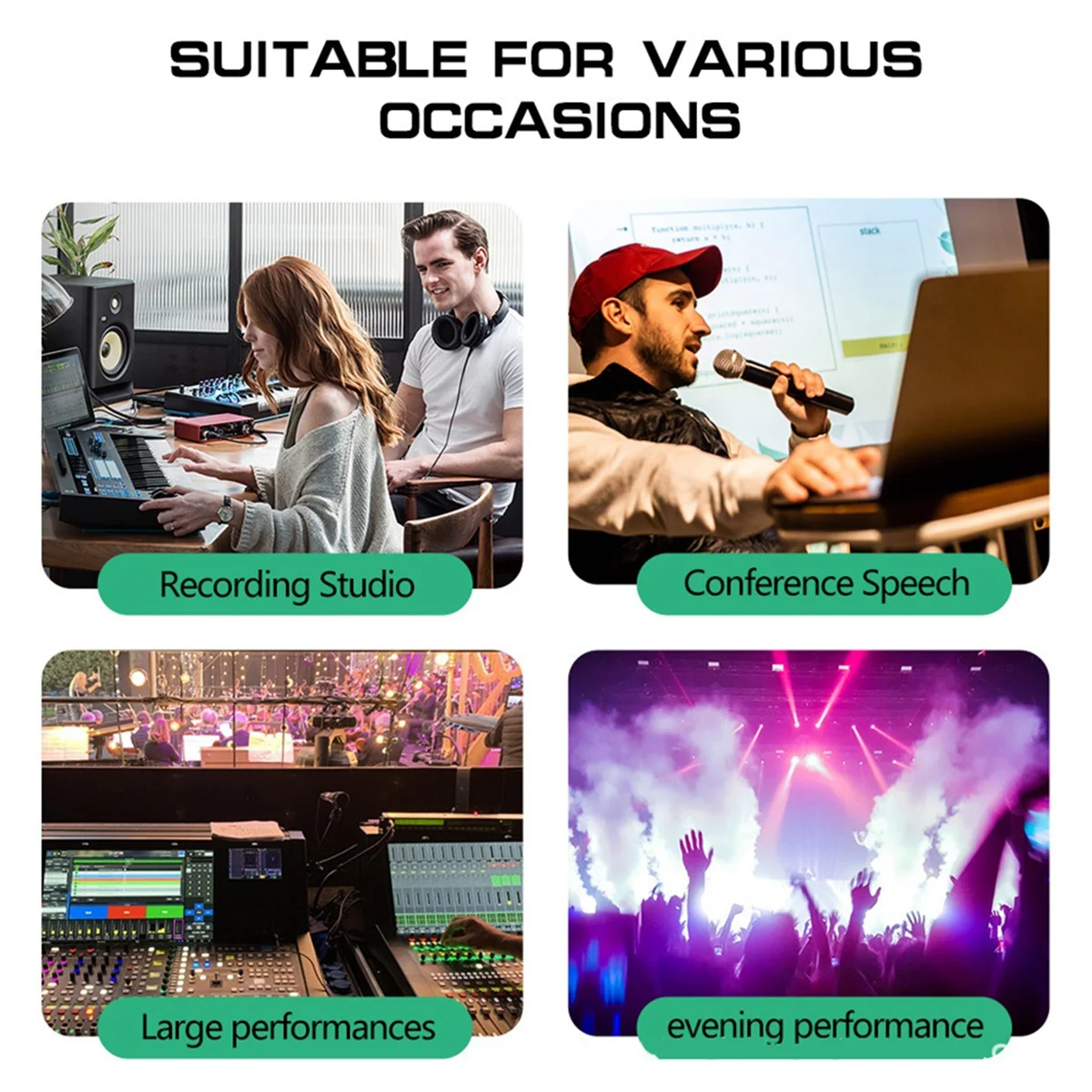 FFYY-Professionelle digitale DJ-Mixer-Konsole, 4-Kanal-Audiomischer mit USB-Anschluss, unterstützt Bluetooth-Verbindung, Wiedergabe, Weiß