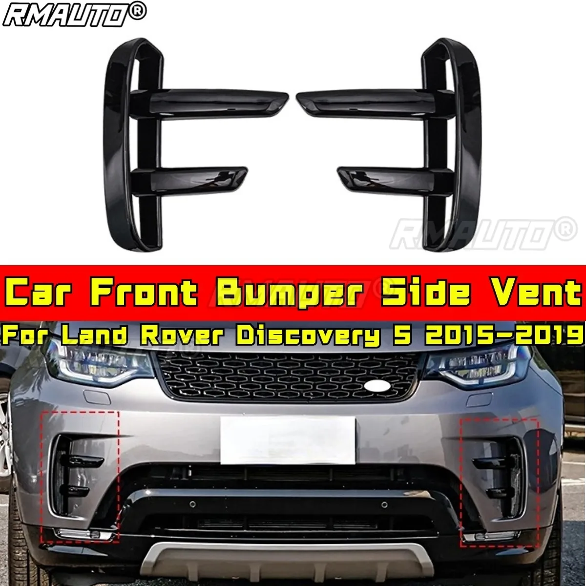 

Для Land Rover Discovery 5 2015-2019 комплект кузова автомобиля передний бампер боковое вентиляционное отверстие крышки боковое вентиляционное отверстие автомобильные аксессуары