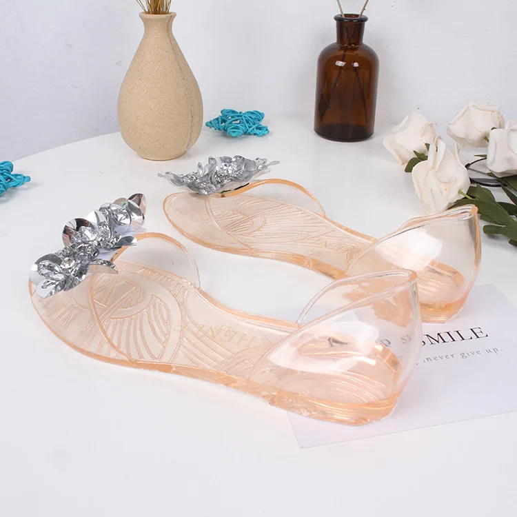 2026 Sommer Damenschuhe Sandalen Pantoletten Prinzessin Schleife Kristall Transparente Jelly Weiche Schuhe Femme Flache Strandsandalen für Damen – Detail 13