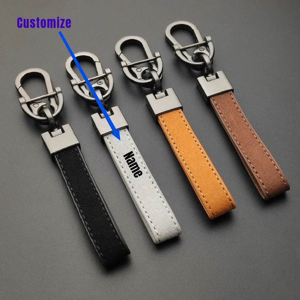 

Брелок-подвеска из натуральной замши с индивидуальным дизайном, простой и стильный, элегантный, для автомобильных ключей, для мужчин и женщин