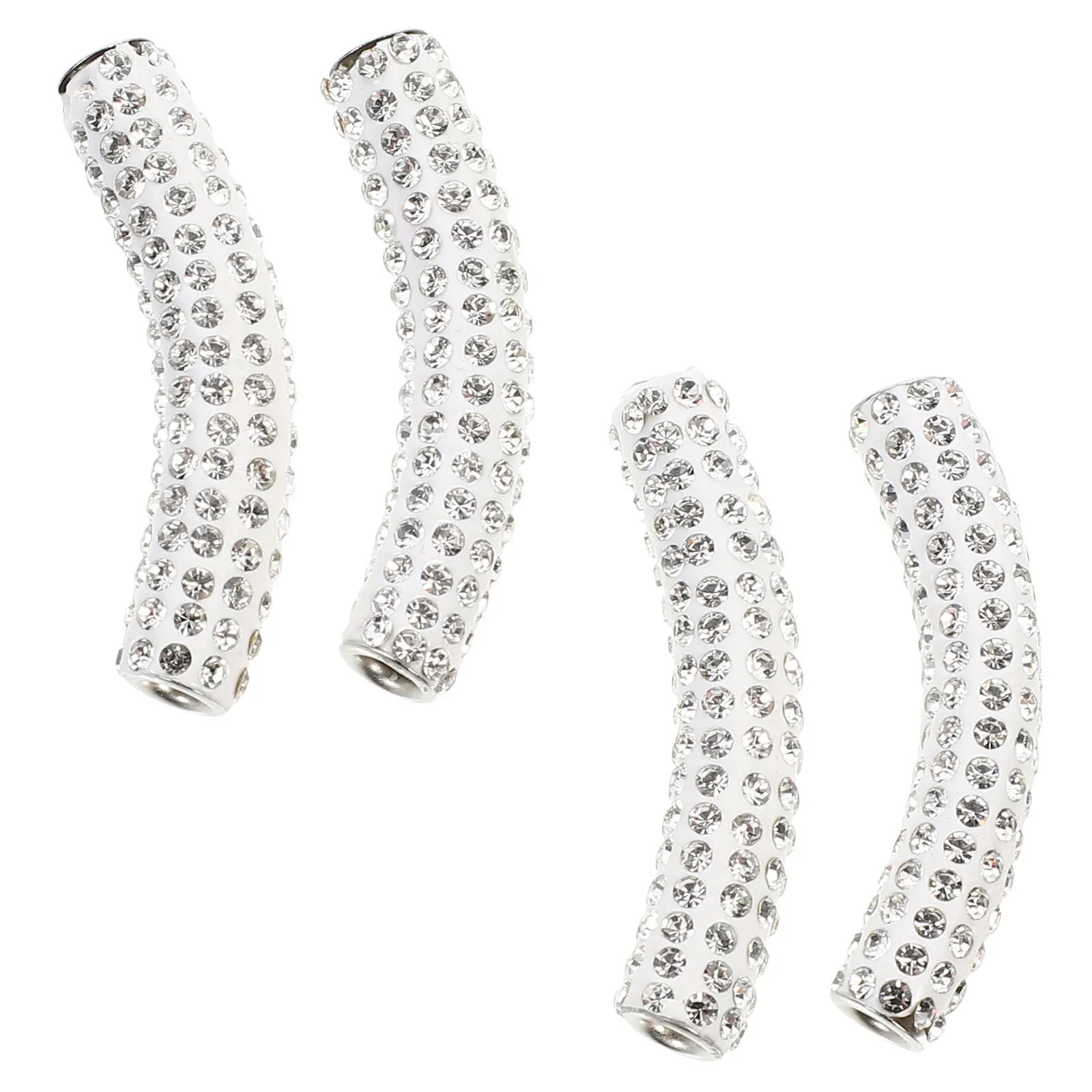 

4pcs Black Rhinestone Decorative Buckles Shoelace DIY Accessories Elastic Laces Wear Tear Proof Practical Easy Install Shoe