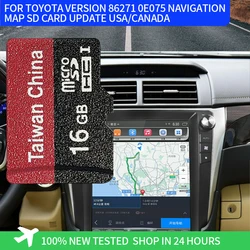Latest 2023 for Toyota SD Card Satellite Map Version 86271 0E075 Navigation Map Update GPS MAP SD Card USA/Canada