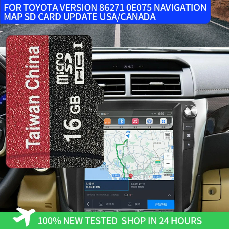 Latest 2023 for Toyota SD Card Satellite Map Version 86271 0E075 Navigation Map Update GPS MAP SD Card USA/Canada