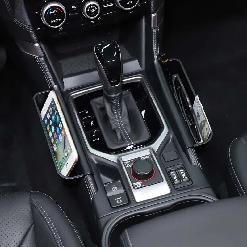 

For Subaru Forester 2019-2024 ABS Black Car Storage Boxes on Both Sides of The Car Gearbox Interior Car Accessories
