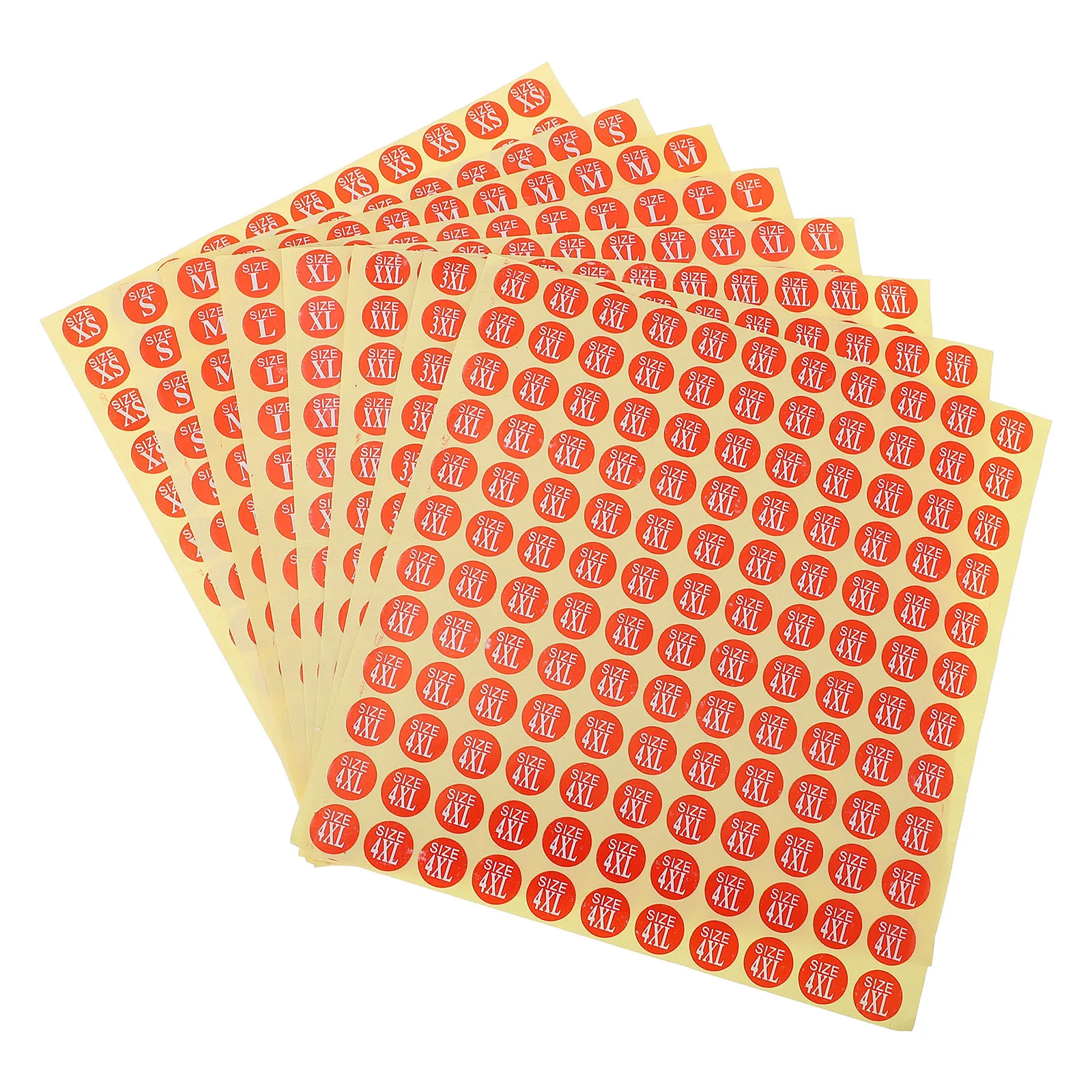 

80 Sheets Size Sticker Clothes Labels Clothing Shirt Stickers Sticky Paper Tags for