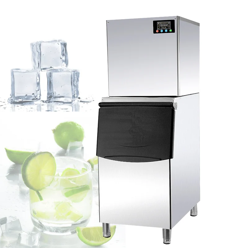 Ice Cube Making Machine Commercial Automatic Large 200/300/500 Kg Large Capacity Square Ice Milk Tea Shop Ice Maker Machine