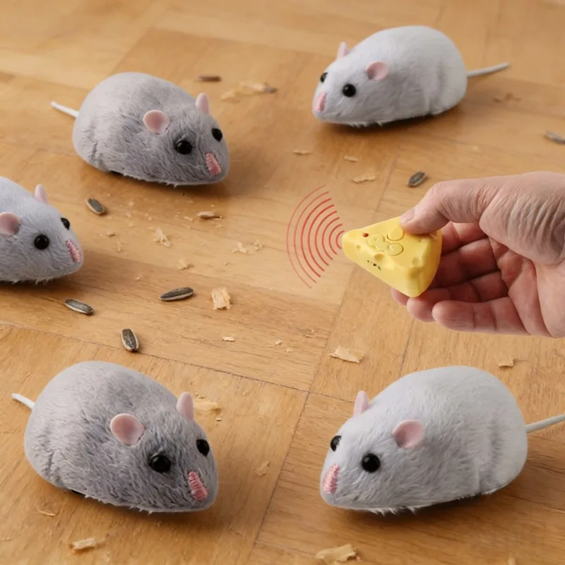 ของเล่นหนูบังคับวิทยุไร้สาย รูปแบบหนูจำลอง ใช้แสงอินฟราเรด สำหรับฝึกแมวเล่นในบ้าน ของเล่นแปลกใหม่ สนุกสนาน อุปกรณ์สำหรับสัตว์เลี้ยง ของขวัญ