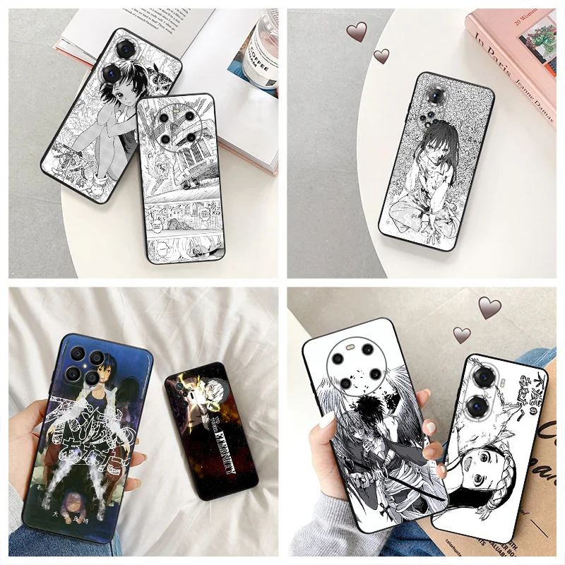 Silicone Black Phone Case for Honor x8b Magic5 x9 x7 b x6 x8 a 90 70 8x Anime To Your Eternity Pixel 6a 7a 8a 7 6 8 Pro Cover