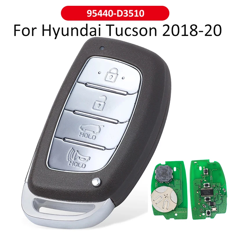 

DIYKEY 95440-D3510 4 кнопки умный автомобильный ключ для Hyundai Tucson 2018 2019 2020 удаленная карта без ключа 433 МГц ID47 TQ8-FOB-4F11