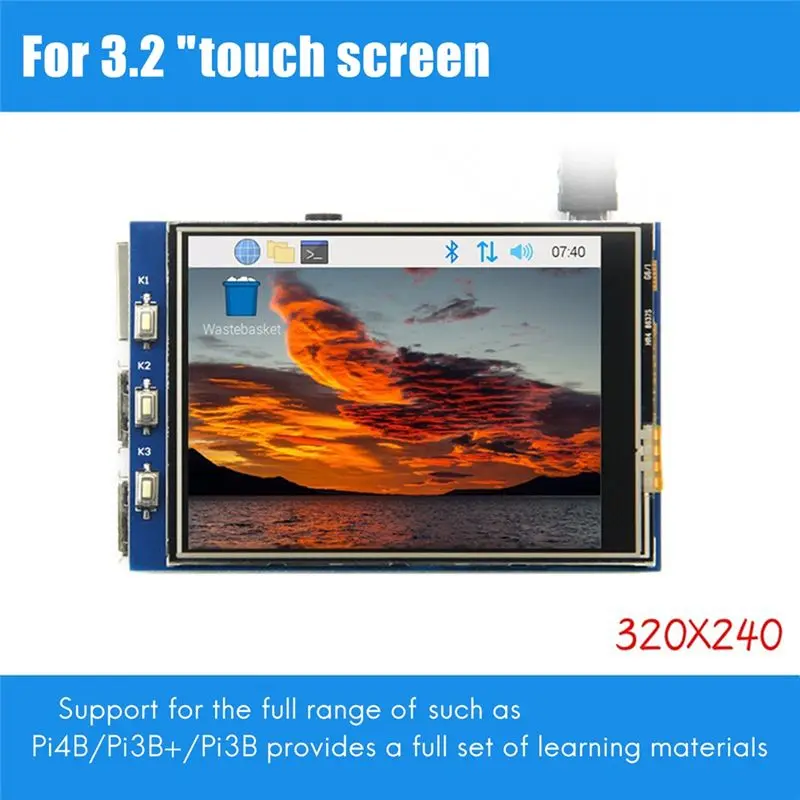 Portable For 3.2 Inch Touch Display LCD LCD 3B+/4B Multi-Function Display