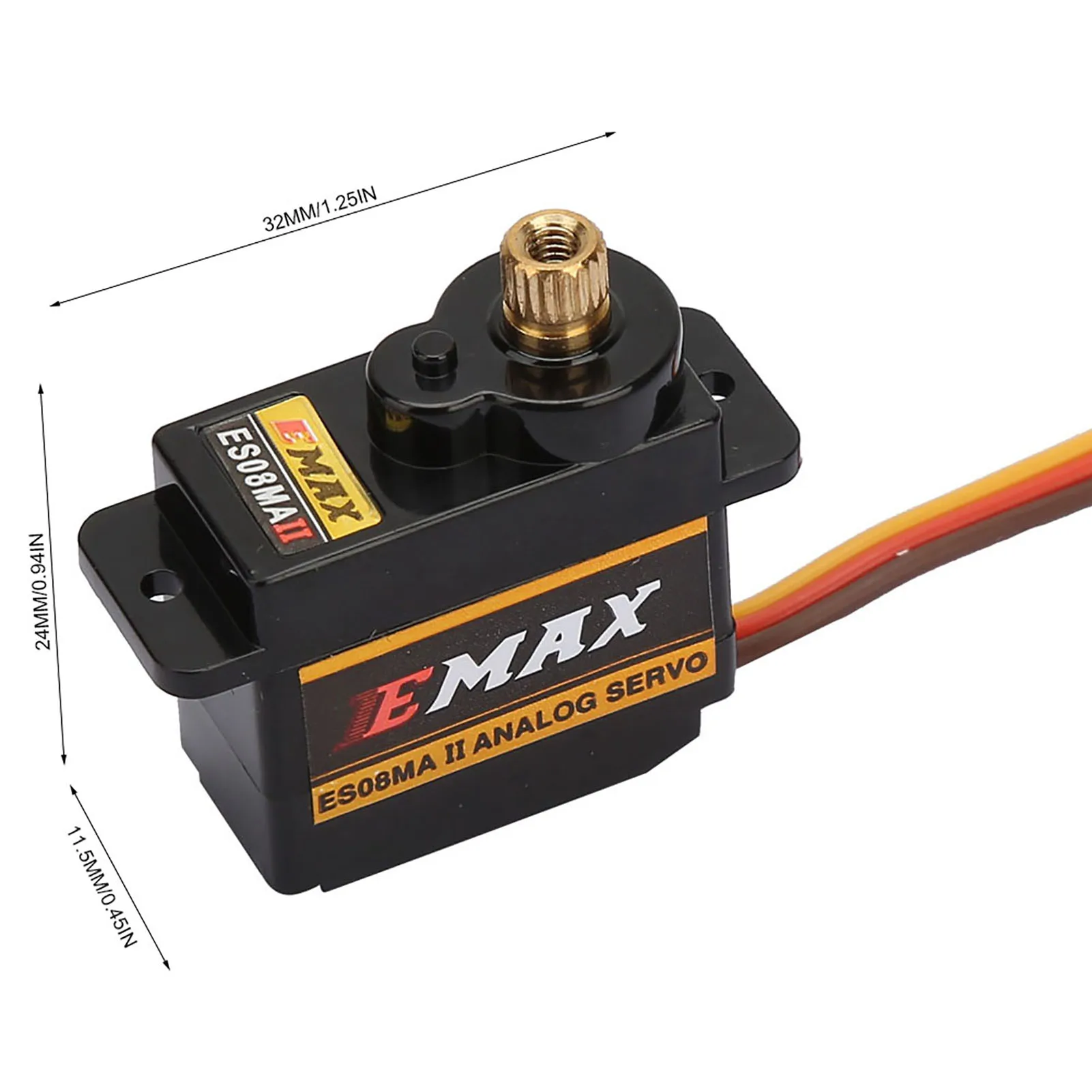 Hochgeschwindigkeits-Servo, analoges Getriebe, Metallgetriebe-Servo-Set für EMAX ES08MA II, 12 g/1,8 kg/10 Sekunden Hochgeschwindigkeits-Servo, analoges Getriebe