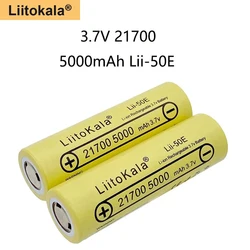 3.7V 21700 5000mah Rechargeable Battery 5C discharge High Power batteries For Motor vehicles, balance vehicles,LiitoKala Lii-50E